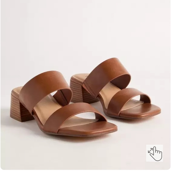 torrid Shoes - Torrid Square Toe Double Band Block Heel Mule (WW)